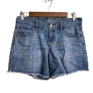 Old Navy Womens Dark Wash The Flirt Cut Off Mid Rise Denim Jean Shorts Size 4